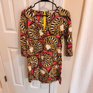 J.Crew abstract floral shift dress